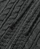 TRILLION Washable Aran Cable Hooded Zip-Up Knit (Charcoal)