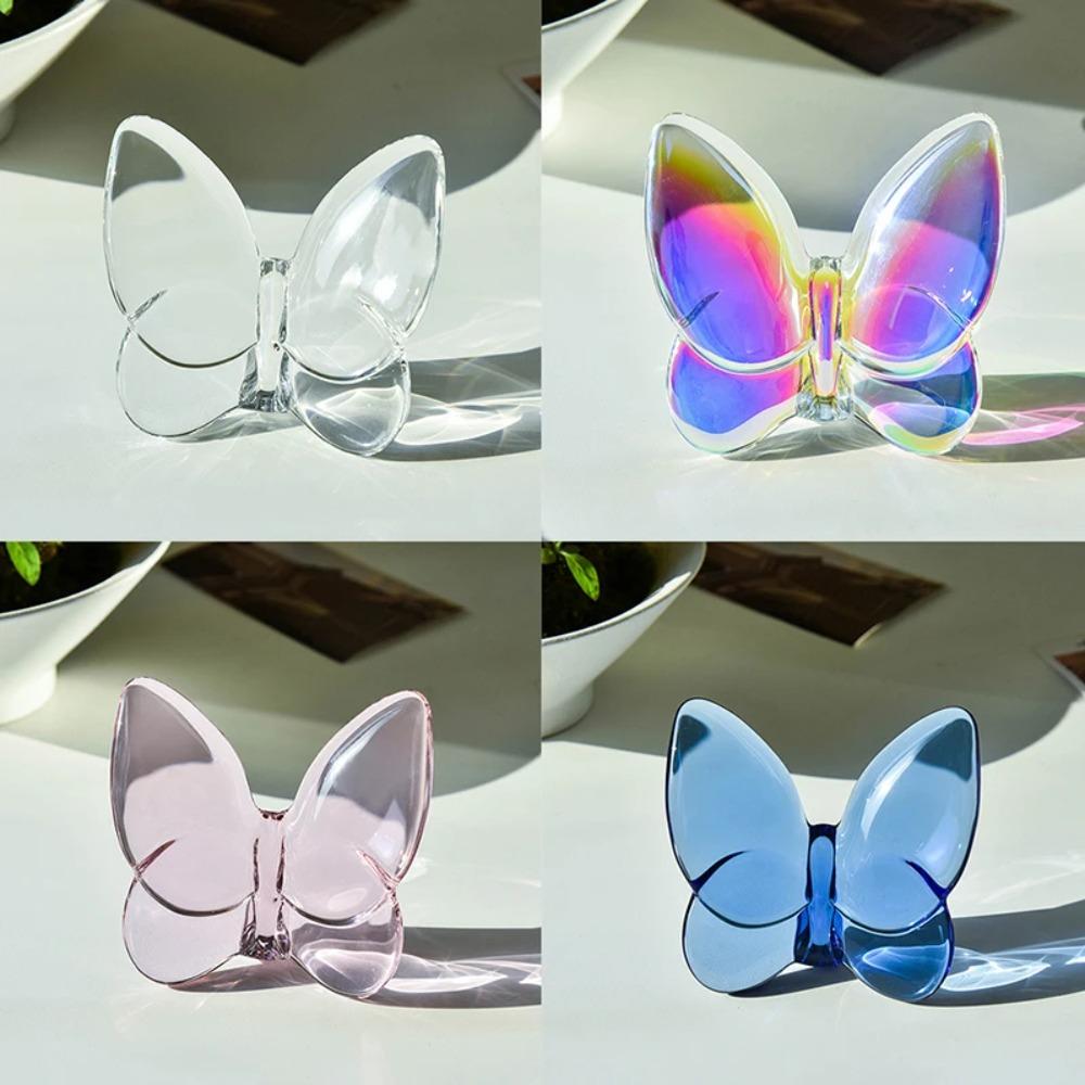 Colorful Crystal Butterfly Ornaments Nordic Butterfly Statue Crafts Garden Ornament