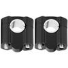 2pcs Aluminum Alloy 28mm Motorcycle Handlebar Handle Bar Mounting Clamps Riser Black