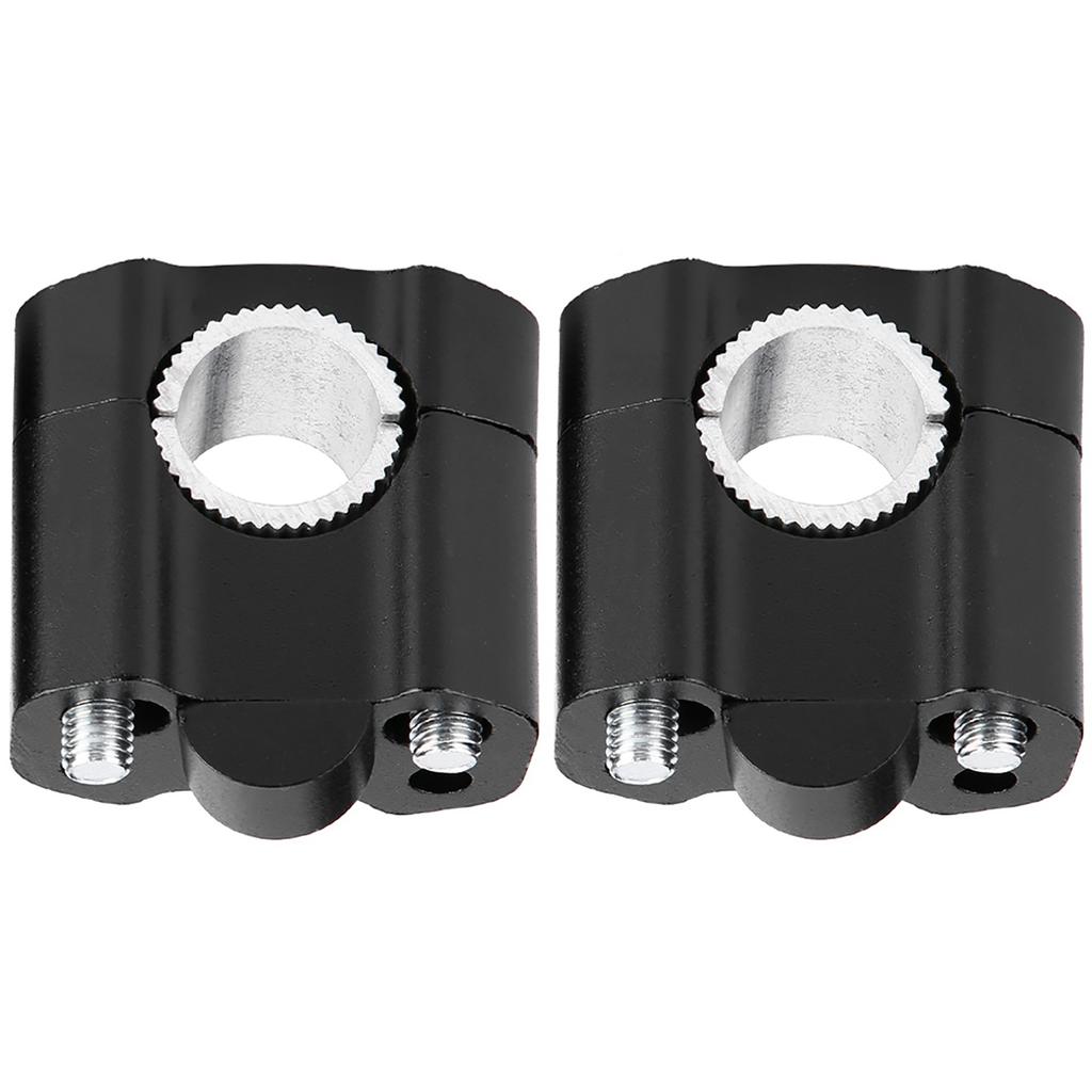 2pcs Aluminum Alloy 28mm Motorcycle Handlebar Handle Bar Mounting Clamps Riser Black