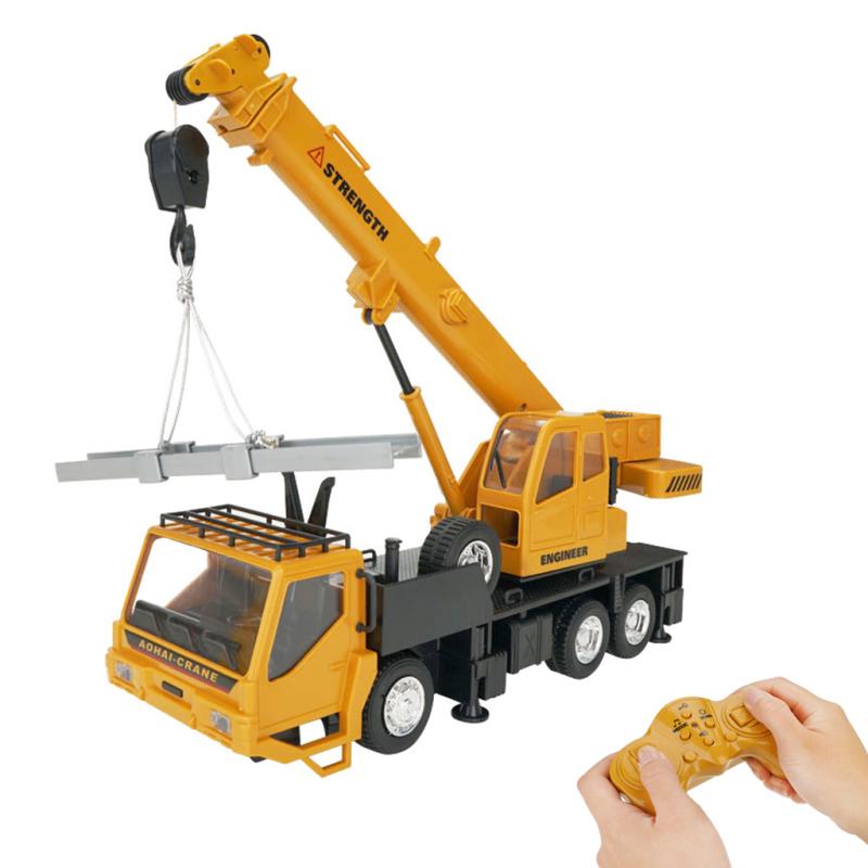 1:24 10CH Simulation Crane Excavator Wireless RC Engineering Lighting Truck Chargeable RC Vehicles