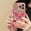 Zhitai Frosted Laser Shell Case for iPhone 15 Pro Max/14/13/12 Pro, XS, XR, 6/7/8 with Bracelet