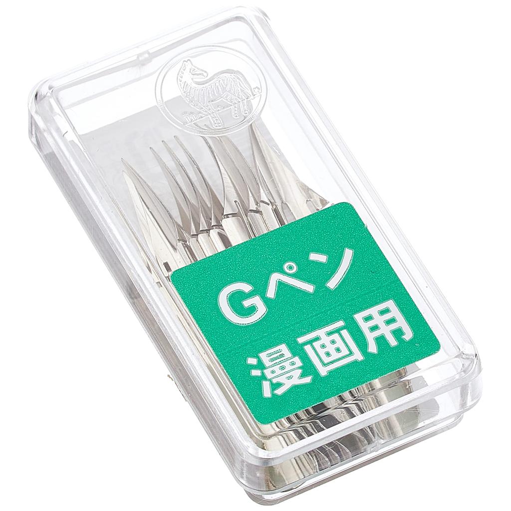 Zebra Манга G-образное перо № G, упаковка 10 шт. PG-6B-C-K, серебристое для рисования комиксов