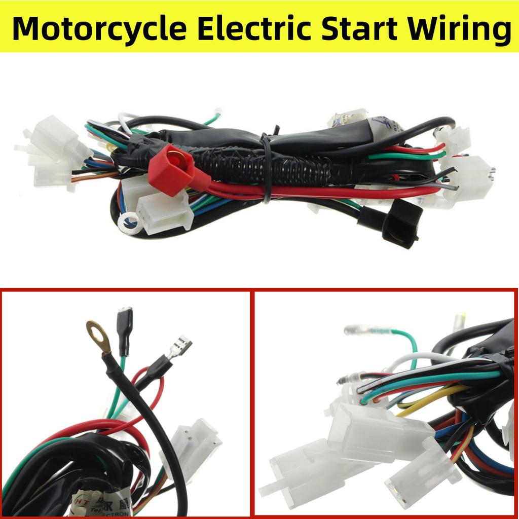 Electric Start Wiring Harness - Motorcycle Wiring Harness for Pit Bike ATV Quads