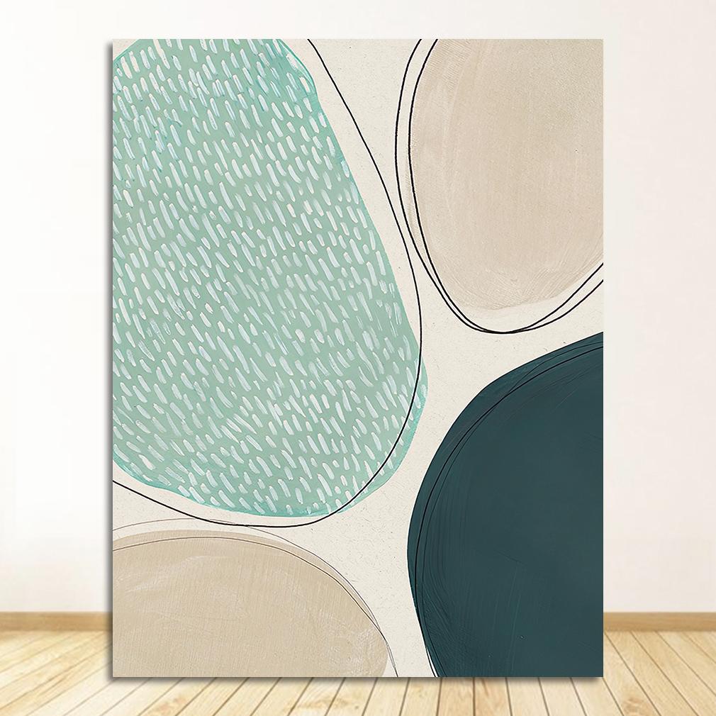 Poster Wall Art Canvas Painting Nordic Posters Prints Pictures For Living Room Home Decor Dot Abstract Line Color block