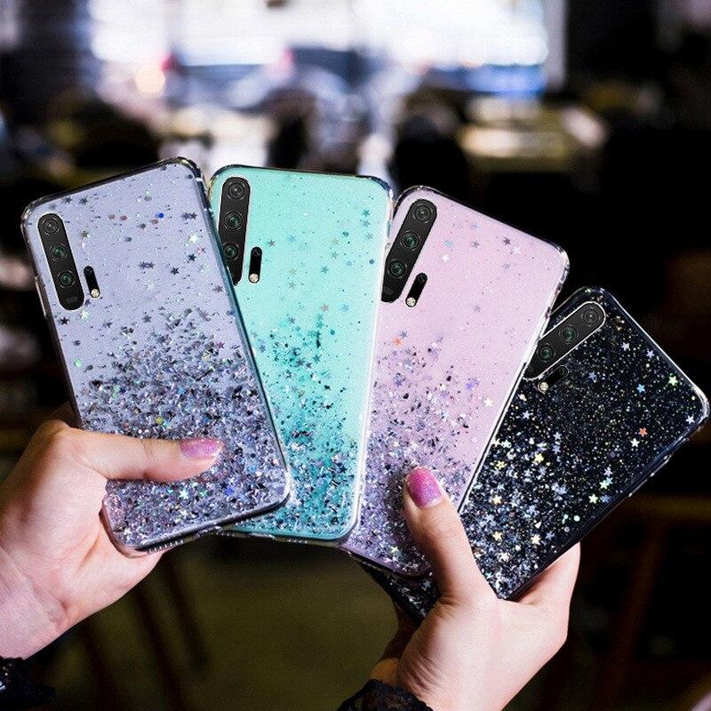 Модный блестящий чехол для Huawei P50 P40 P20 P30 Pro, чехол Honor 10 20 10i 20i 8A 9A 9C 9X V30 V40 Y5 Y6 Y7 Y9 2019 Y6P Y7P Y7A, блестящий силиконовый чехол