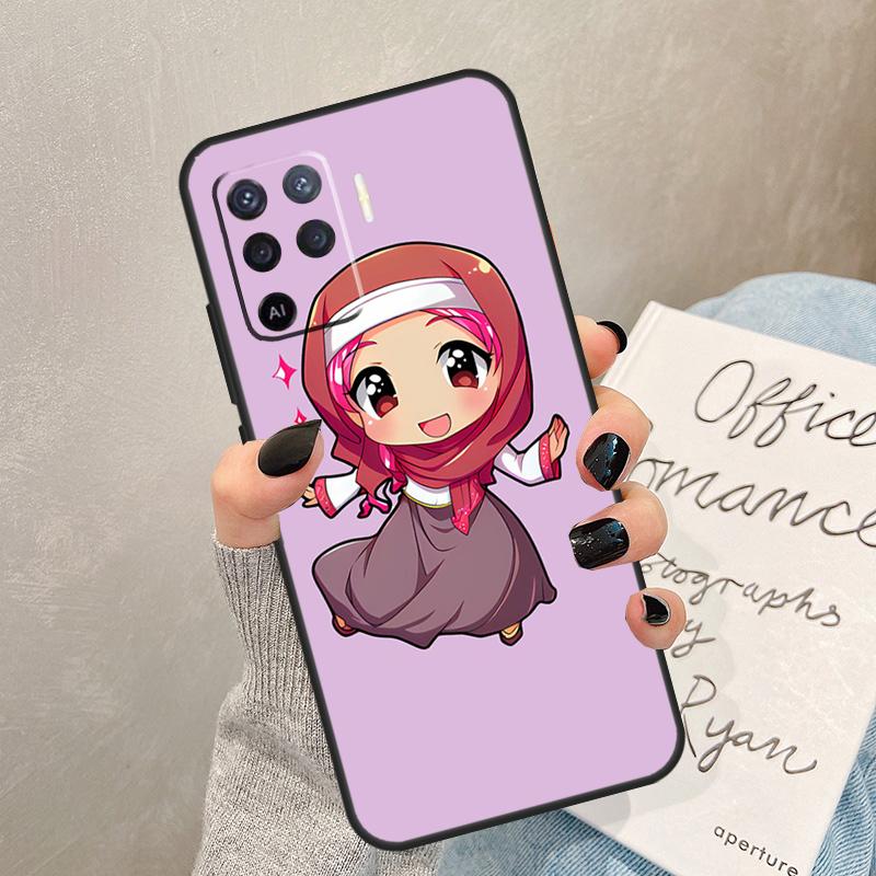 Мусульманский арабский Хиджаб Девушка Чехол Для Oppo A78 A98 A18 A38 A58 A60 A80 A40 A77 A57 A17 A74 A54 A94 A96 A76 A16 A15 A5 Pro