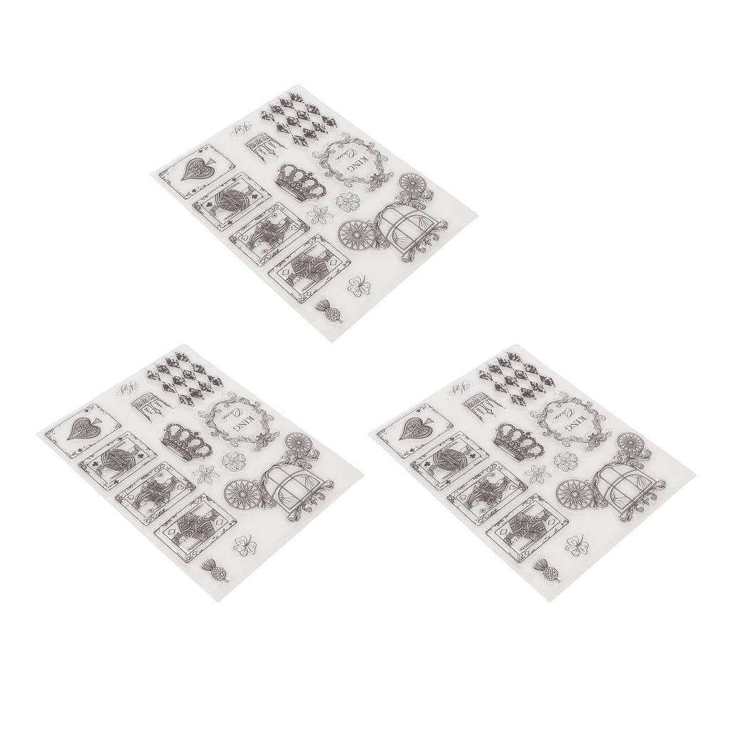 3 шт. Прозрачные штампы Интересный многоразовый материал Прозрачный внешний вид Тиснение Scr