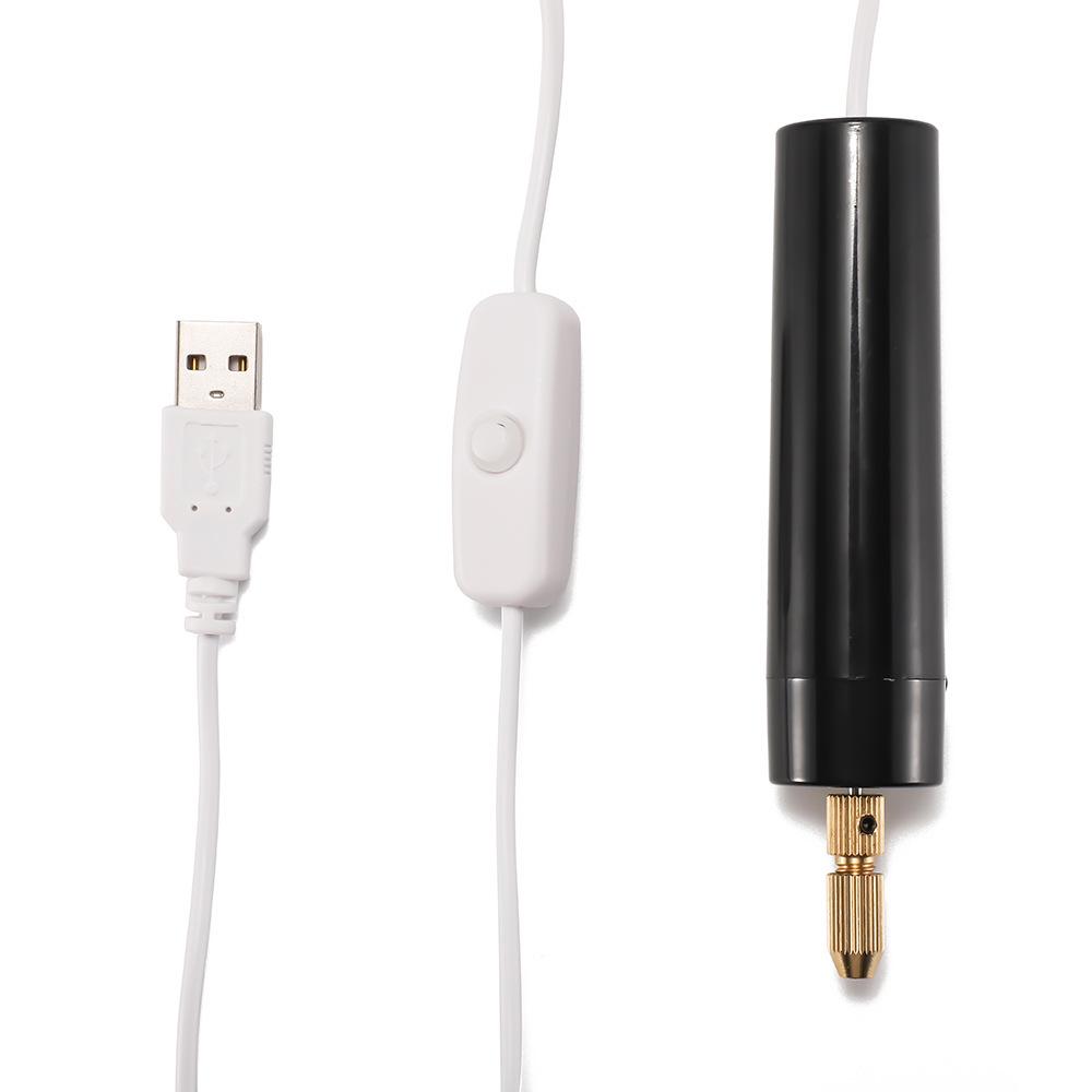 5 В черная USB мини ручная электрическая дрель для перфорации акрила и жемчуга