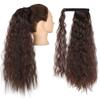 XINRAN Corn Wavy Long Ponytail Synthetic for Women Hairpiece Wrap On Clip Hair Extensions Black Brown Pony Tail Blonde Hair