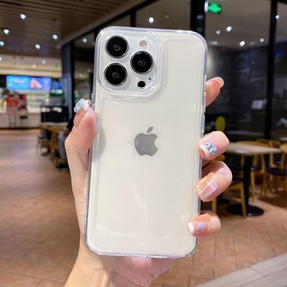 Прозрачный Космический Чехол Подходит для IPhone16pro Защитный Чехол Apple 17Air Чехол для Мобильного Телефона 15 Мягкий Чехол 14 Простой