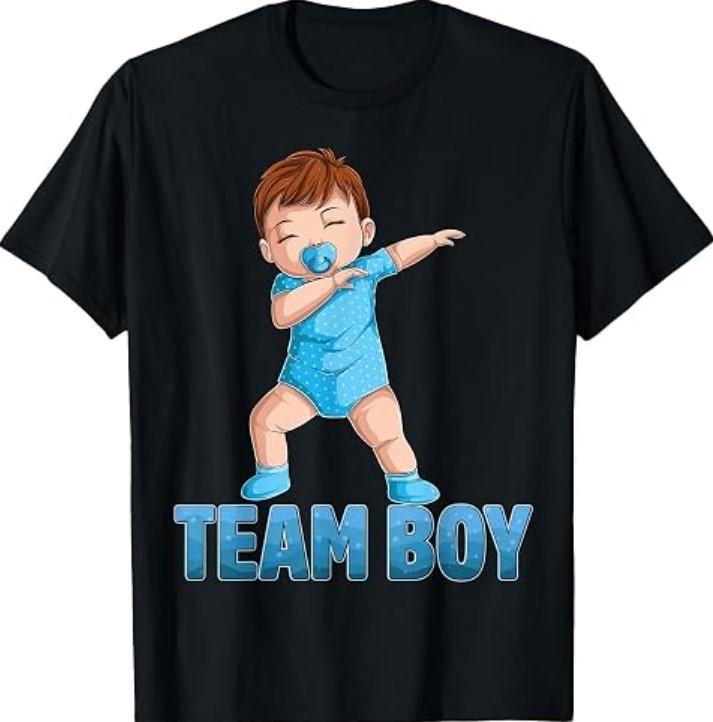 Gender Reveal Party Team Boy Baby Announcement T-Shirt