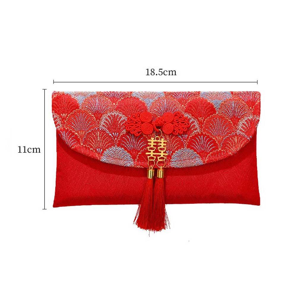Brocade Cloth Tassel Brocade Red Envelope Spring Festival New Year Money Bag Wedding Birthday