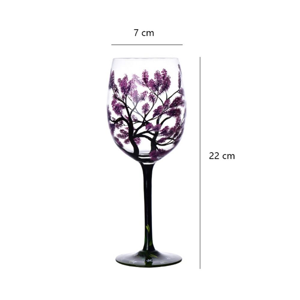 Colorful Seasons Glass Cup Goblet Champagne Cup Four Seasons Tree Wine Glasses  Home Decor