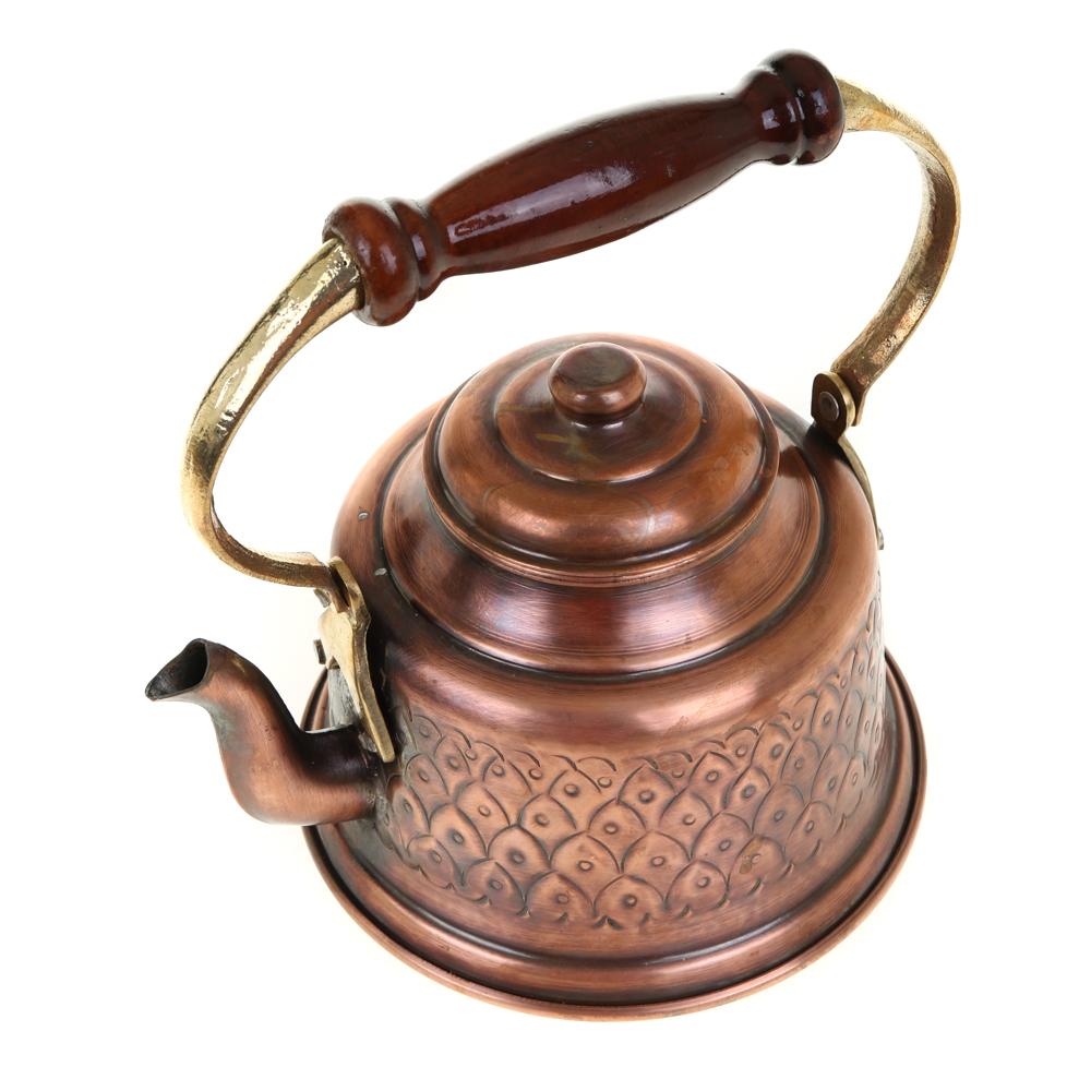 Медный чайник, Медный чайник ручной работы, кованый чайник из чистой меди, Чайный сервиз ручной работы из чистой меди, Медный горшок для отеля, 1300 мл