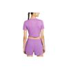 Nike Спортивная тренировка обрезанная футболка для шеи женские топы DD1329-591