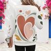 Ladies Plus Size Crew Neck Long Sleeve Sweatshirt Soft Loose Casual Street Leisure Daily Pullover