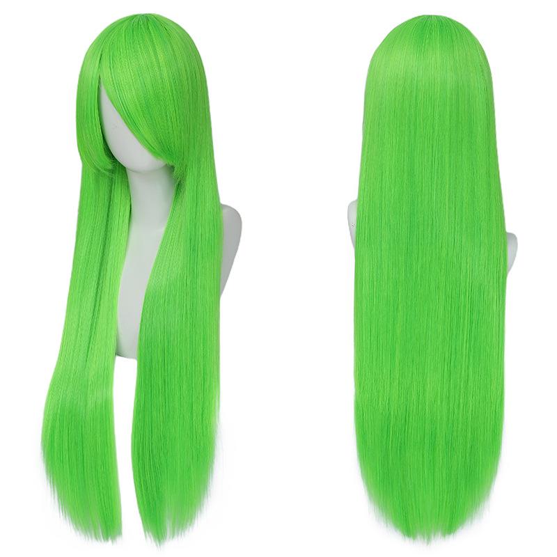 Colorful 80cm Long Straight Cosplay Wig for Anime & Historical Costumes