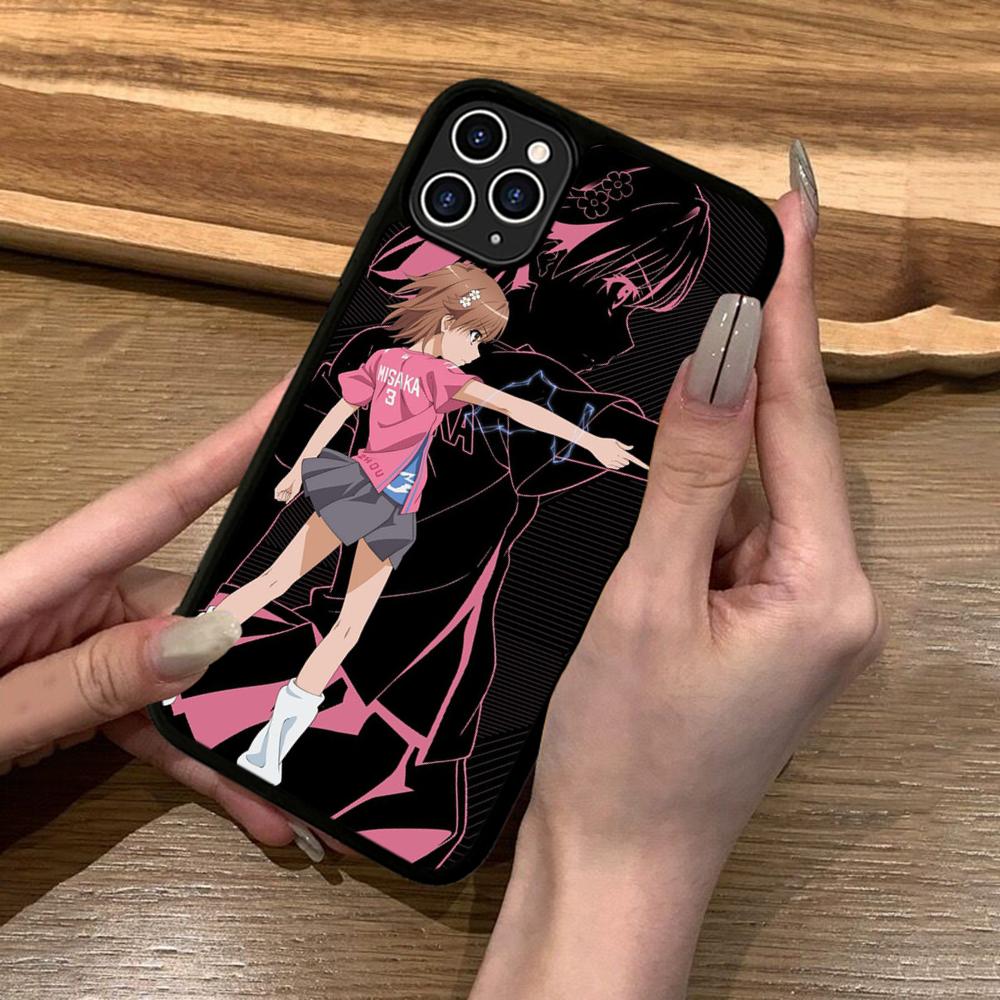 Аниме М-Мисака Микото Милый Чехол для Телефона Силиконовый PC+TPU Для Для iPhone 11 12 13 14 15 16 Plus Pro Max Чехол