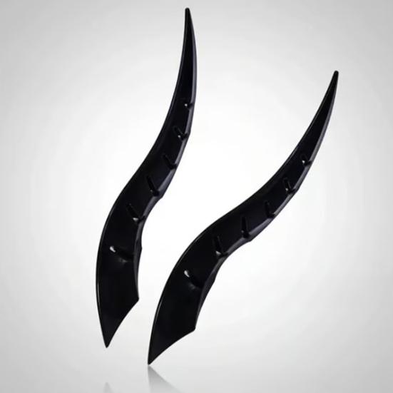 1 Pair Car Dragon Horn Decoration Personalized Vehicle Modifications 3D Horns Sticker Ornament for SUV Sedan Hatchback