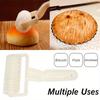 1pc Pro-Style Pastry Lattice Roller Cutter - Non-Electric, Manual, Quick & Easy Pie Crust Decorator for Homemade Pies and Dough Design