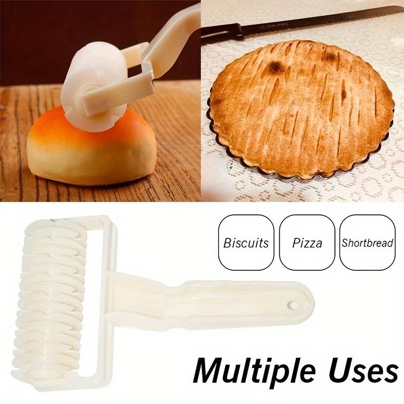 1pc Pro-Style Pastry Lattice Roller Cutter - Non-Electric, Manual, Quick & Easy Pie Crust Decorator for Homemade Pies and Dough Design