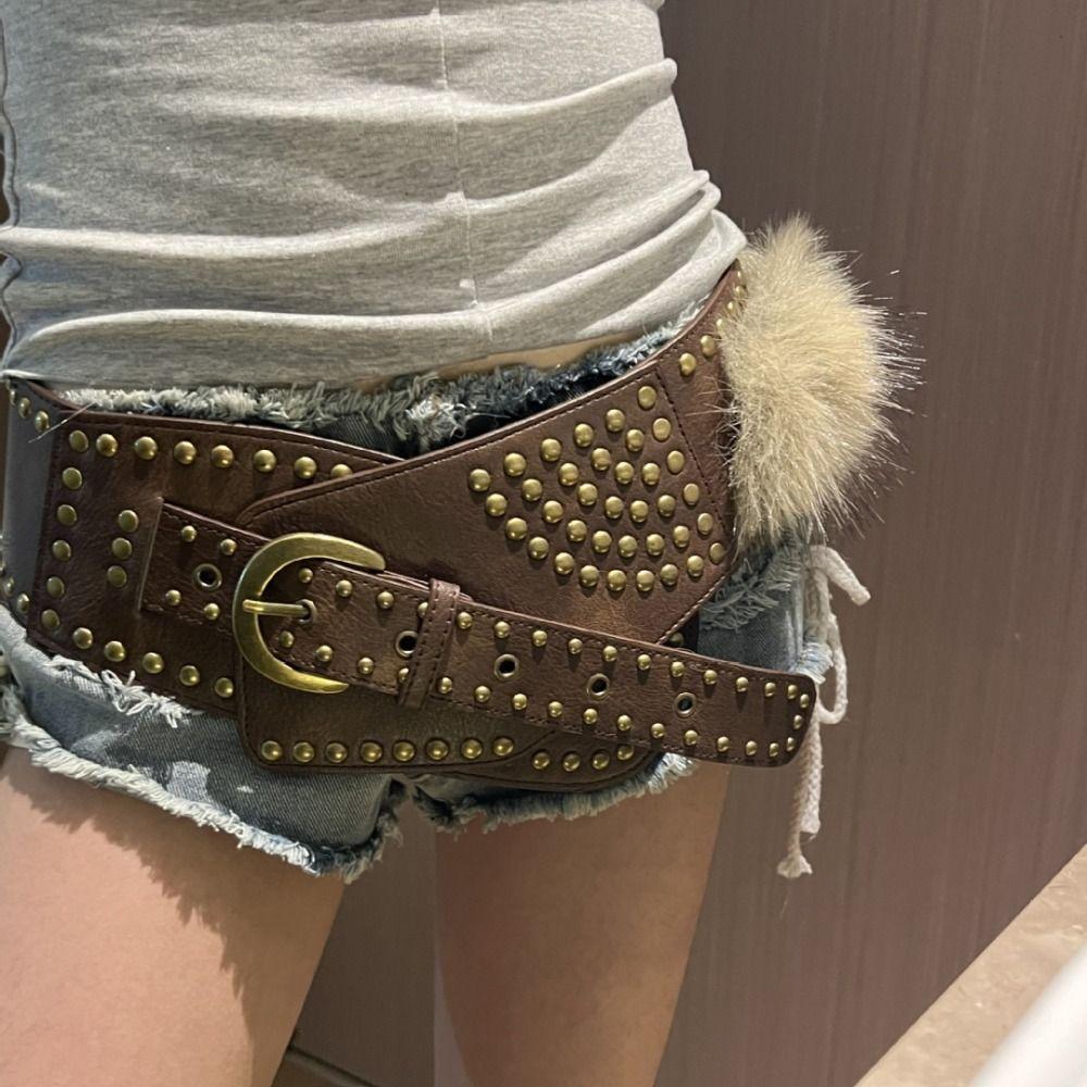 Преувеличенные широкие ремни из искусственной кожи, поясной ремень, шикарные пояса-кушаки