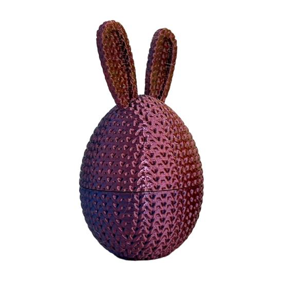 3D-печатное пасхальное яйцо-кролик, наполненное пасхальное яйцо с кроликом внутри, наполнители для пасхальной корзины для дома, офиса, декора стола