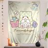 Cute Cartoon Marumofubiyori Cartoon Tapestry for Living Room Home Dorm Decor INS Home Decor