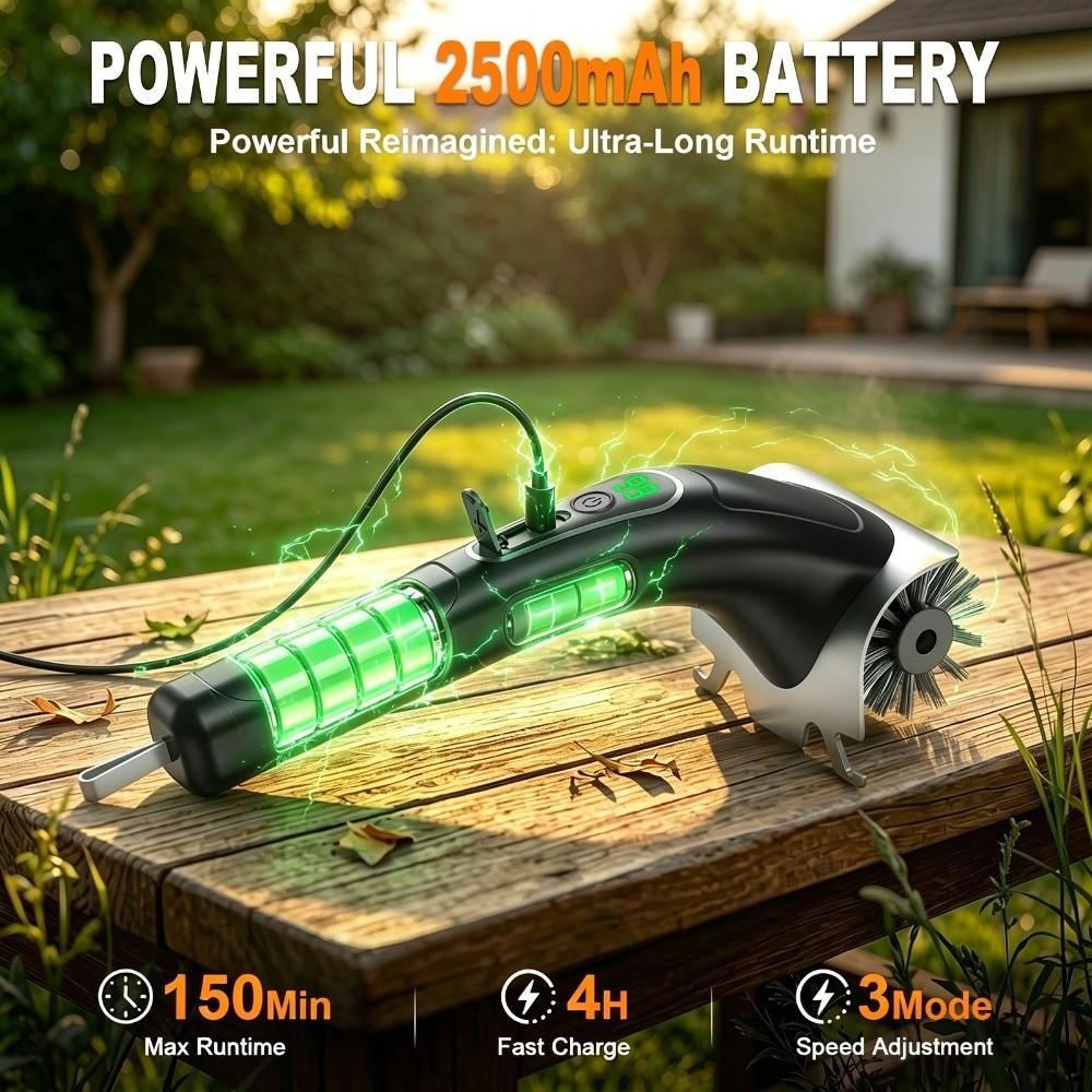 Removable Head Electric Grill Brush 2-Speed Settings Rotating Barbecue Brush  Household