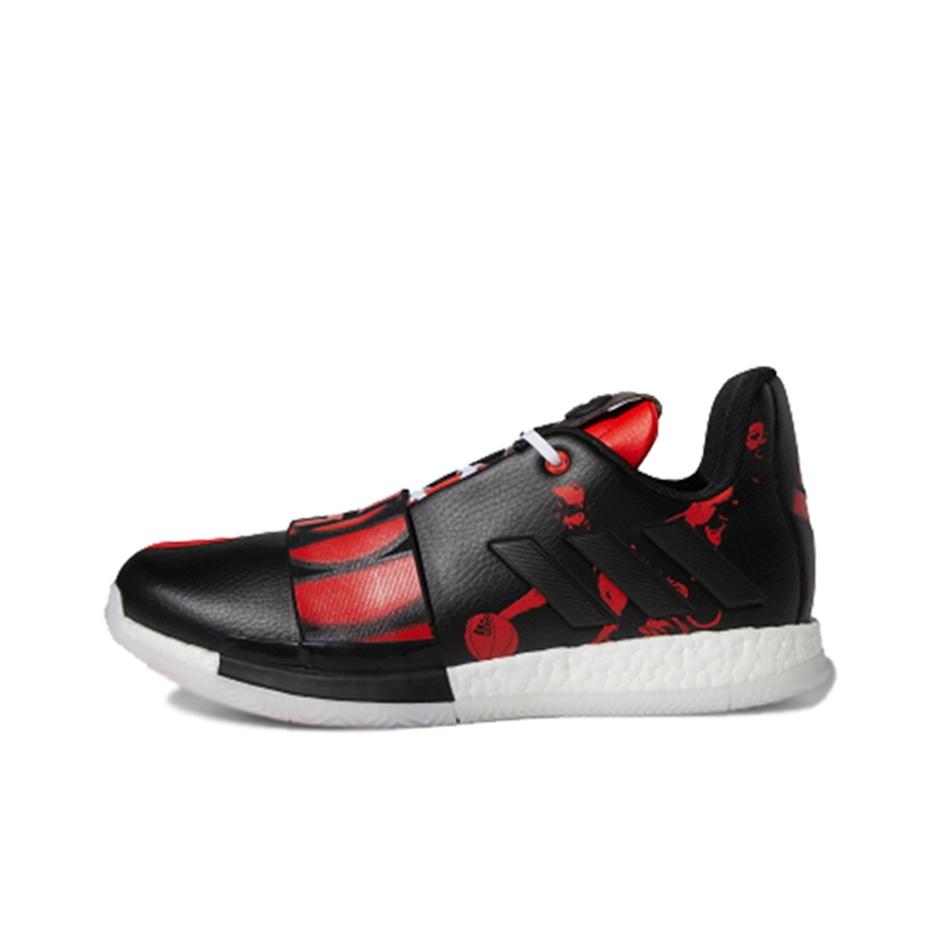 adidas Harden Vol.3 Geek Up Кожаная амортизация Нескользящие Низкие Баскетбольные Кроссовки Мужские кроссовки Черный Красный G54771