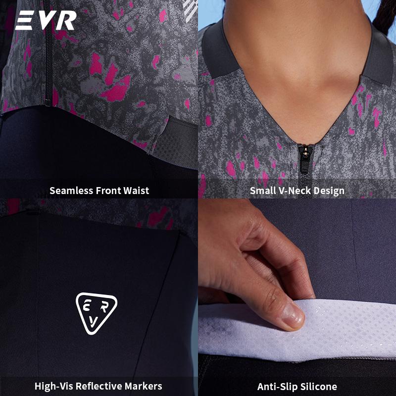 EVR Women Long Sleeve Cycling Jersey Pro Fit Club Cut Quick Dry Breathable Silicone Hem Road Bike Custom Logo Low MOQ