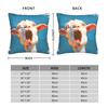 Screaming Goat Funny Meme Pillowcases Retro Trendy Pillow Case For Living Room Sofa Comfy Pillow Cover