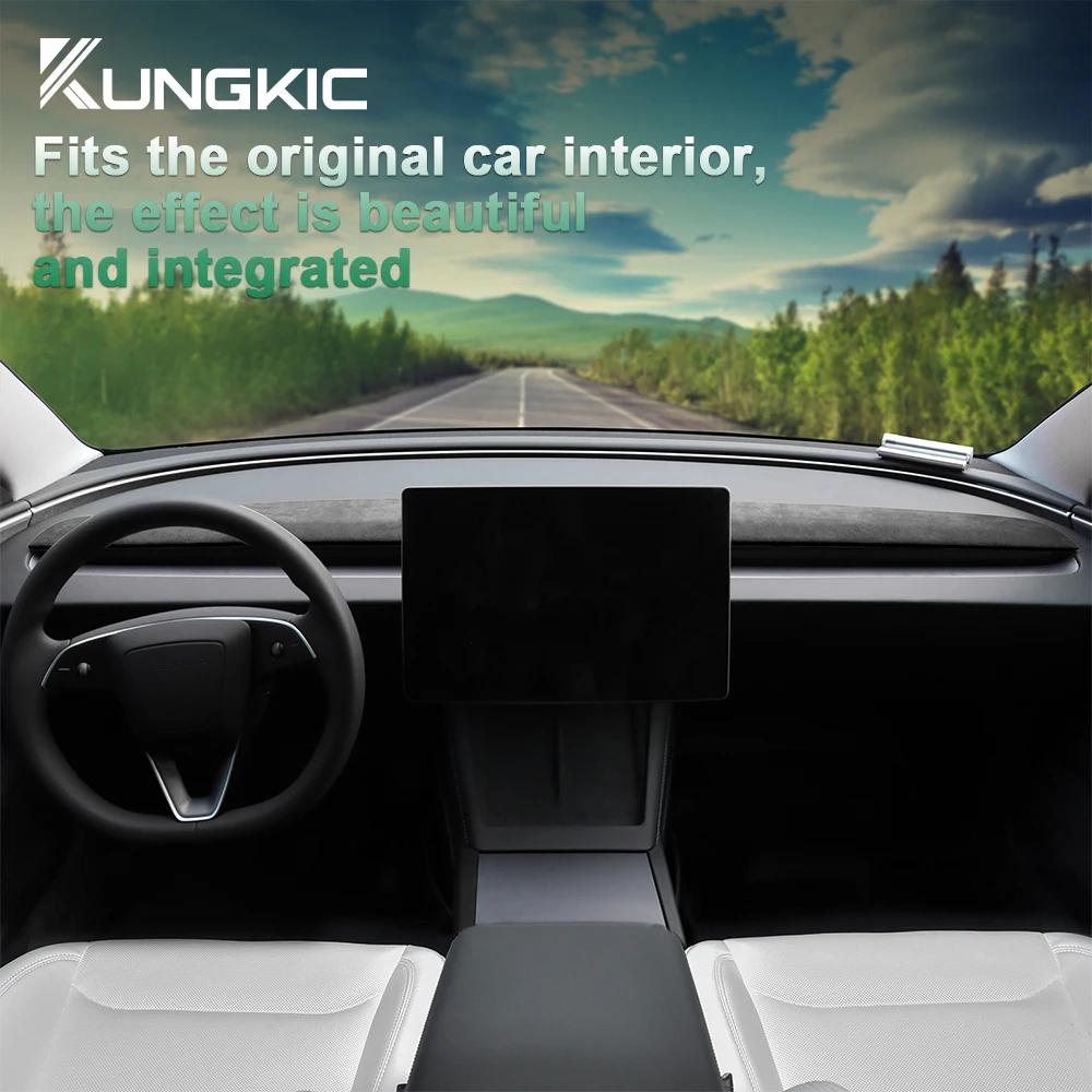 Suede Interior Decorative Trim Sticker for Tesla Model 3 Highland 2024-2025 Center Console Dashboard