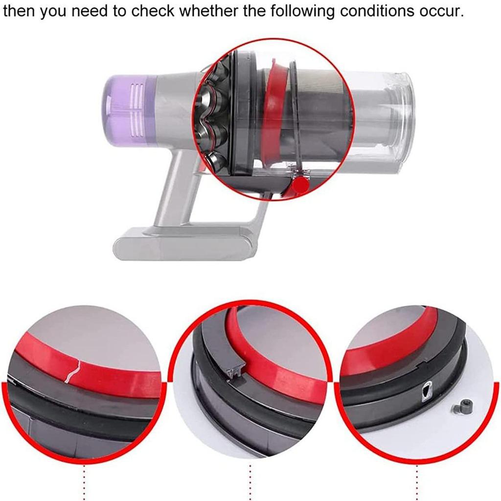 Уплотнительное кольцо и прозрачный пылесборник для пылесоса Dyson V10/V11/V12