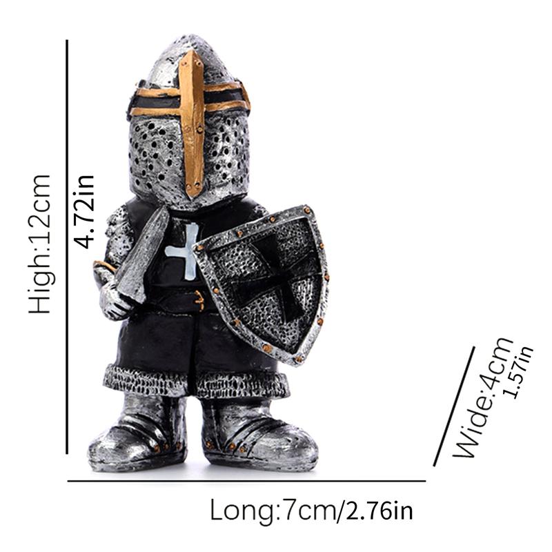 Гном орнамент статуя украшение для двора сад гоблин солдат рыцарь стража статуэтка доспехи миниатюрная скульптура украшение
