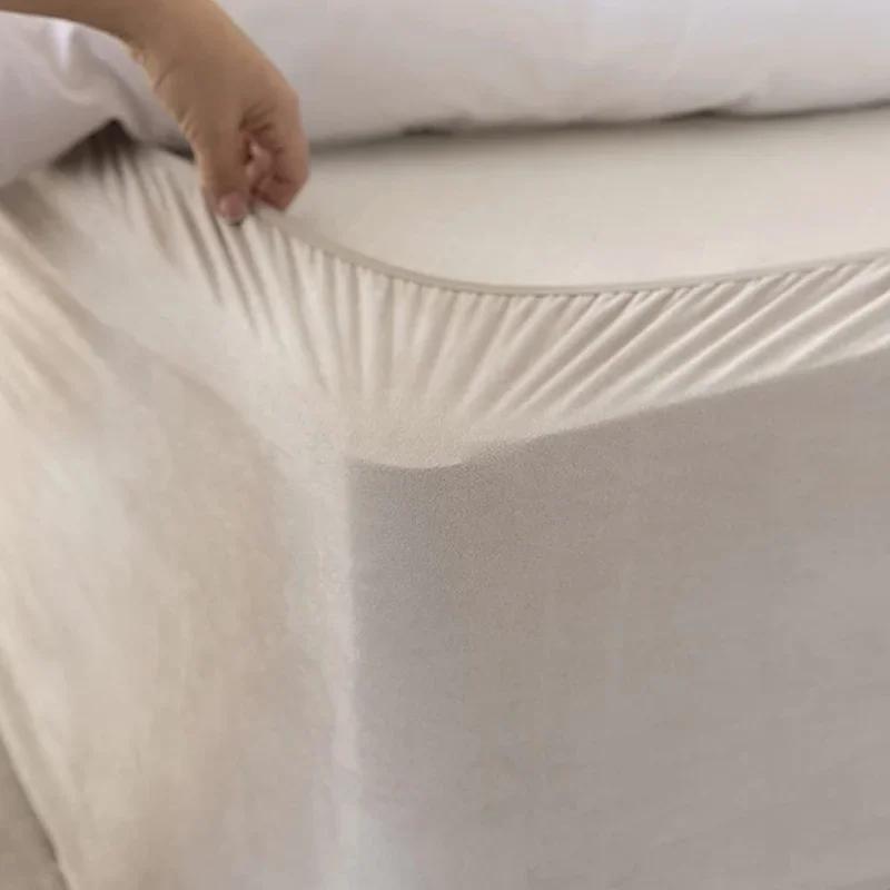 Роскошная искусственная замша Идеальная обертка для основания кровати Юбка-валик для дивана-кровати - С тканью с трех сторон и эластичной лентой по периметру Легко устанавливается