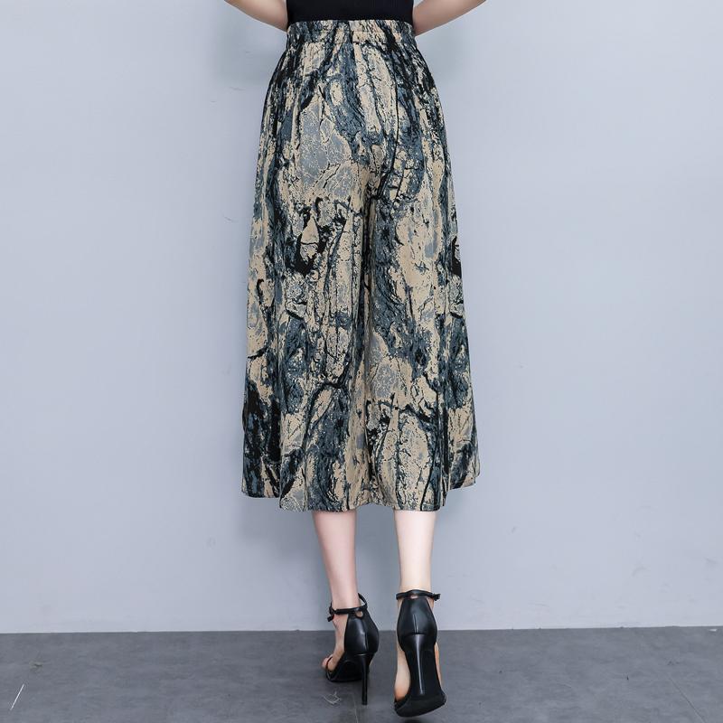 Summer Oversize Pants Elegant 2025 New Casual Wide Leg Pants Women Elastic Waist Summer Clothes High Quality