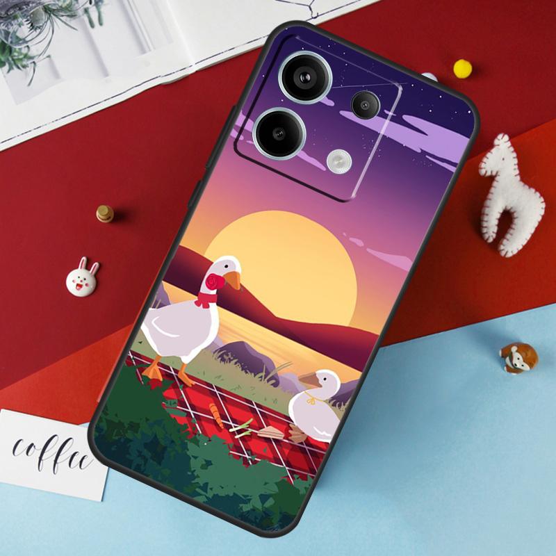 Cartoon Funny Goose Case For Xiaomi Redmi Note 13 12 11 8 9 10 Pro Note 12S 11S 10S Redmi 12 10C 12C 13C Cover