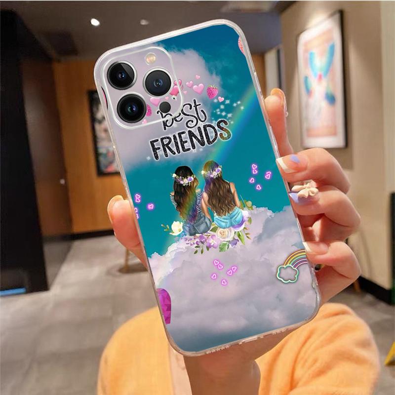 Phone Case For Iphone 14 Pro Max 13 12 11 Pro Max Xs Xr X 12 13 Mini 14 Plus Best Friends Bff Case Funda