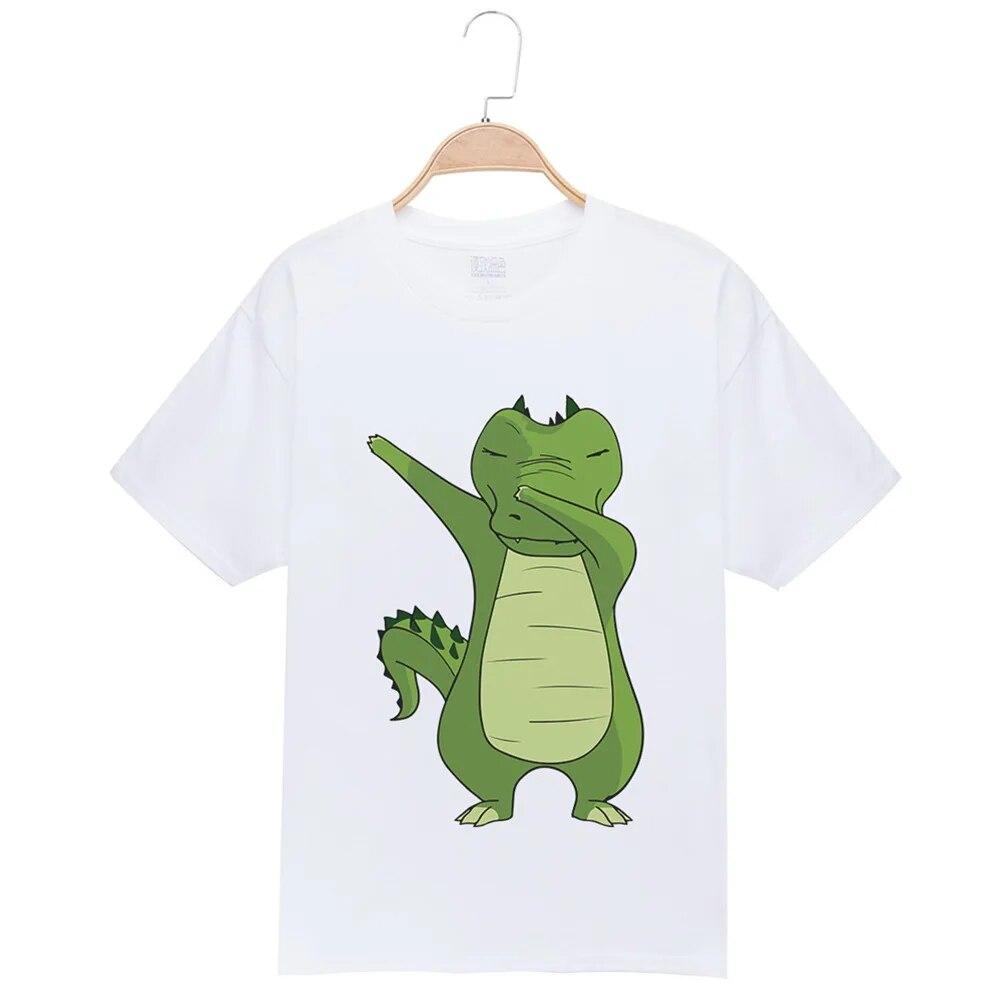 Ограниченная по времени скидка Мужская футболка Мужская хлопковая рубашка Ящерица Крокодил Мужские рубашки Высокое качество Короткие