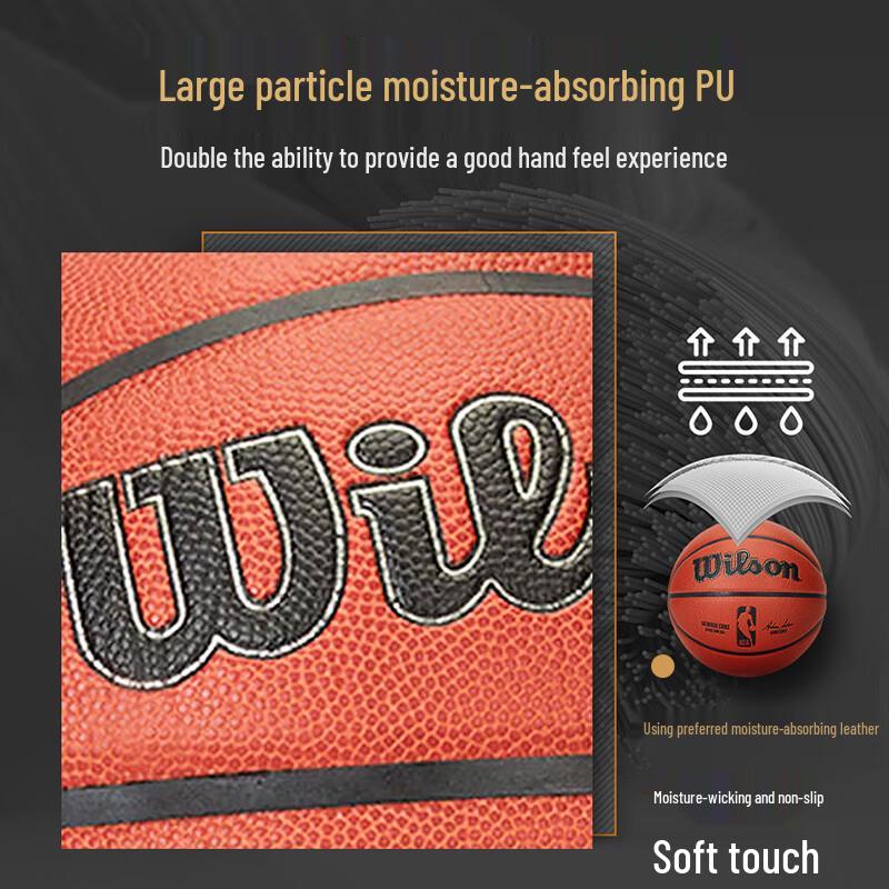 Баскетбольный мяч Wilson NBA Authentic Replica для зала/улицы, размер 7