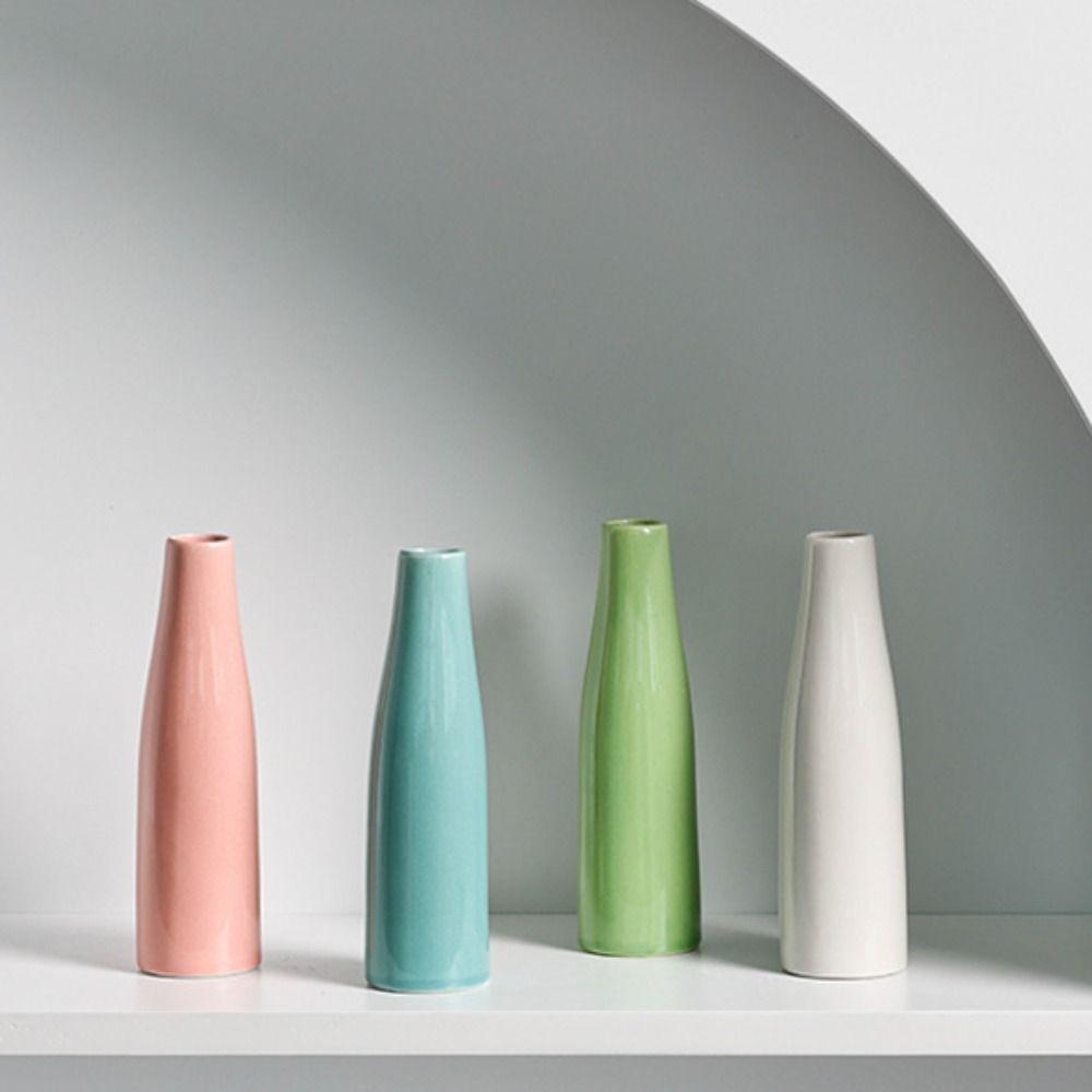 Creative Aromatherapy Bottle Ceramic Flower Pot Nordic Ins Style Flower Vase  Dried Flower
