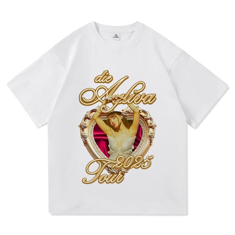 Футболка Ayliva Tour 2025 Летняя мода Мужская/Женская Харадзюку Графическая Ретро Футболка Высокое качество Повседневная Винтажная Хлопковая Футболка