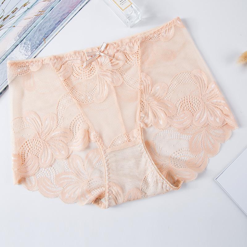 Large Size M-3XL Modal Panties High Waist Women Sexy Lace Underpants Female Briefs Underwear 11 Colors