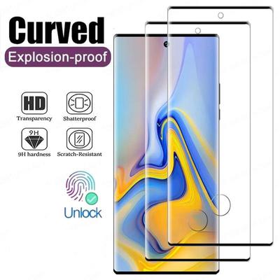Изогнутое закаленное защитное стекло для экрана Samsung Galaxy S23 Ultra S22 S24 S20 Plus S21 FE Note 10 8 20 Plus S9 S10 Glass