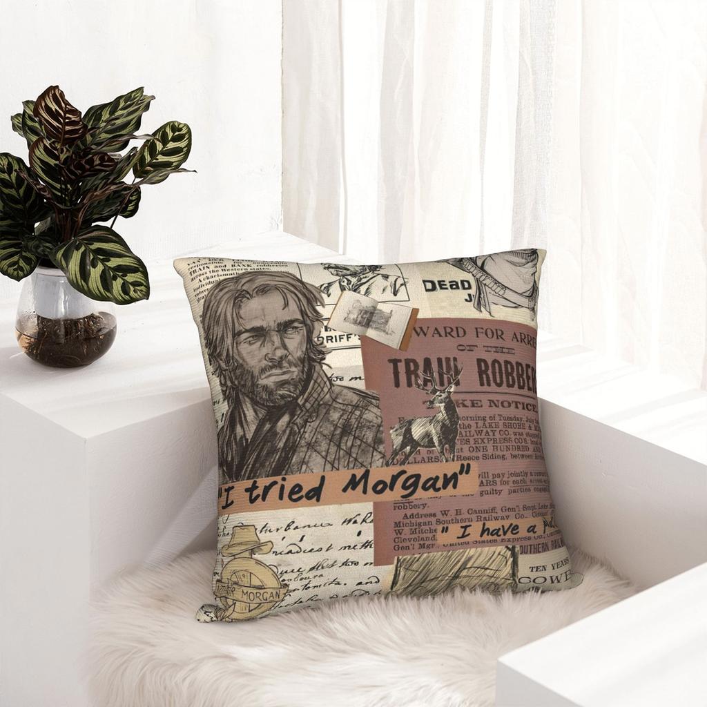 Decorative Pillow Cover Arthur Morgan Merch Home Pillow Case Cover Zippered Multi-Size
