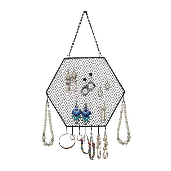 Настенный держатель для сережек, настенный органайзер для ювелирных изделий, простая установка, многоцелевая подвесная стойка для ювелирных изделий с крючками