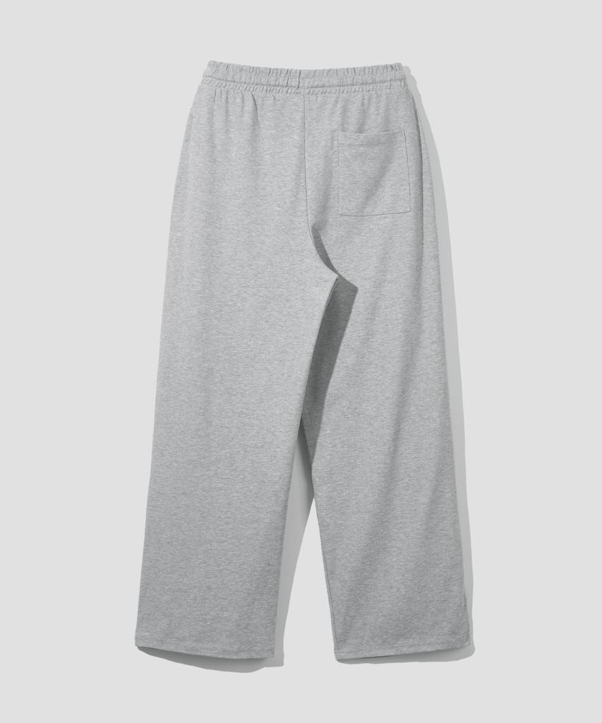 AGOD Single-Pleat Wide Sweatpants [Gray]