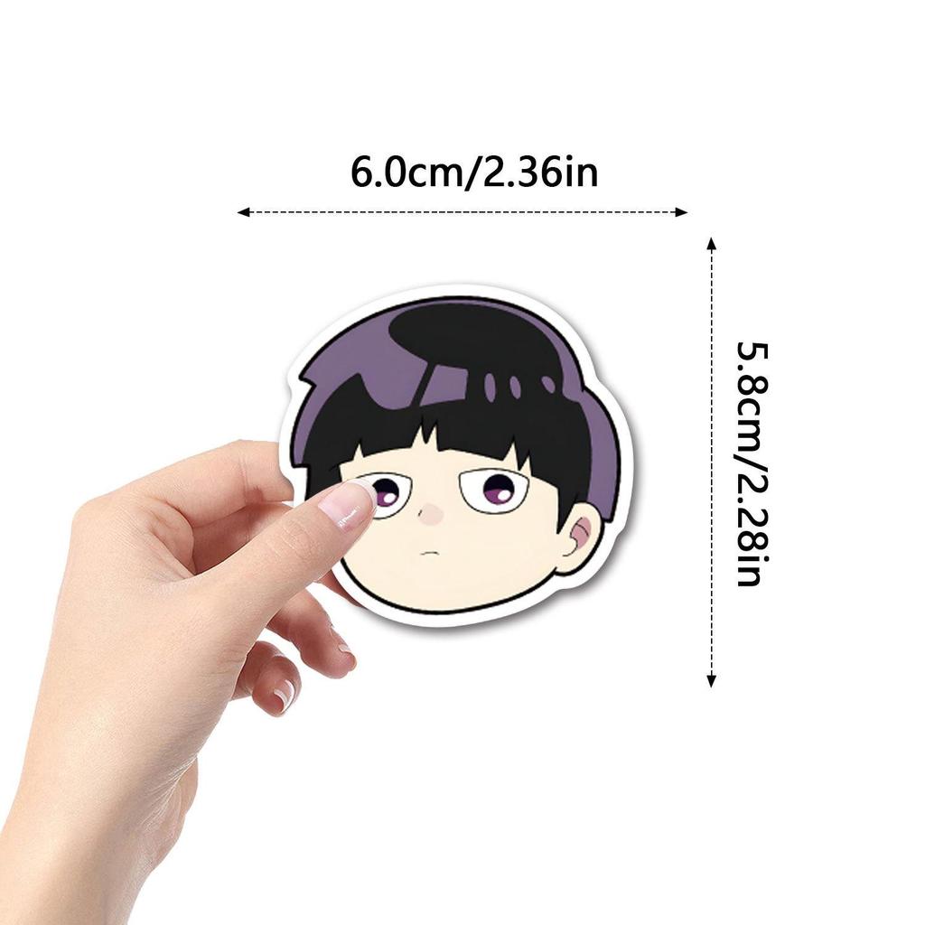 55 Наклеек для Манги и Мультфильма Mob Psycho 100 - Водонепроницаемые Наклейки для DIY